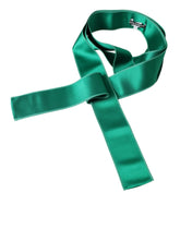 Dolce & Gabbana Green Silk Satin Waist Women Belt -   -  Dolce & Gabbana.